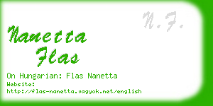 nanetta flas business card